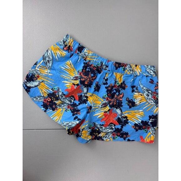 Patagonia women's medium blue patterned 2.5 inseam baggies shorts hiking outdoor - Picture 7 of 7